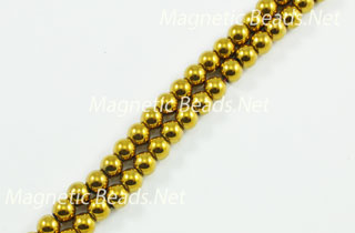 Magnetic Beads 5 mm Gold Round (M-205-G)