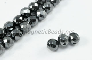 Triple Power Magnetic Bead Faceted 6mm Round (PM-202-F)
