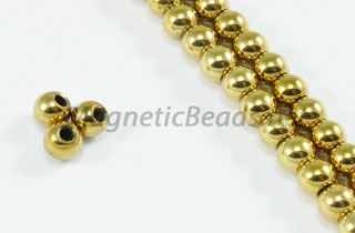 Magnetic Beads 4 mm Gold Round (M-201-G)