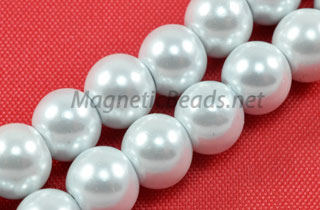 Magnetic Pearl Beads 6mm Round Brite White (MPW-206-BW)
