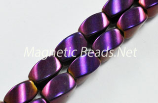 Magnetic Bead 5x8mm Purple Rainbow Twist (M-600-PR)