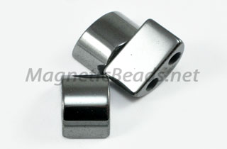 Magnetic Bead 6x14mm 2 Holed Semi Circle Spacer (MHC-108)