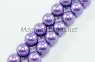 Magnetic Pearl Beads 6mm Round Purple (MPPUR-206)