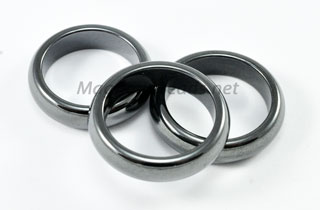 Magnetic Bead Hematite Rings Sizes 6-12 (MHR6T)