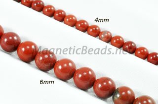 Semi-Precious Beads Red Jasper Round 4mm or 6mm (RJ)