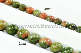 Semi-Precious Beads Unakite Round 4mm and 6mm (UN)