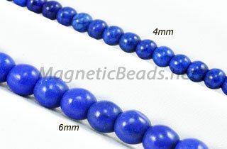 Semi-Precious Beads Blue Lapis Turquoise 4m or 6m (BLP)