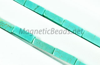 Semi-Precious Beads Rectangle 4x13mm African Turquoise (RCT-AT)