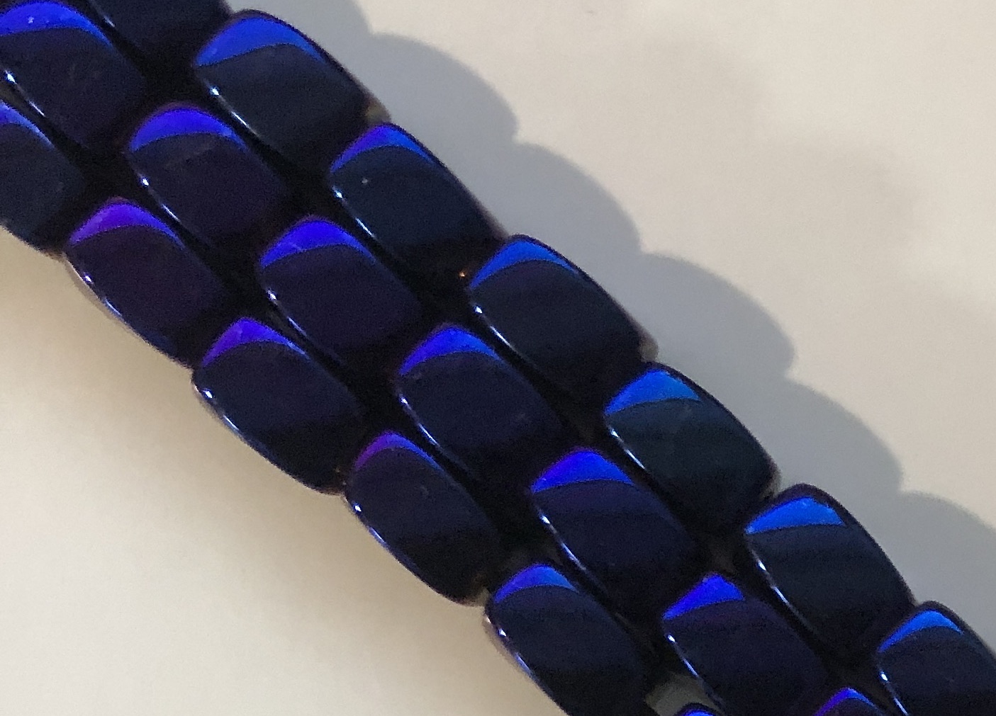 Triple Power Magnetic Bead 5x8mm Twist Blue/Purple(PM-600-BP)