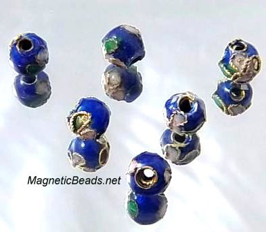 Cloisonne Accent Beads Cobalt Blue CLB-6-CB