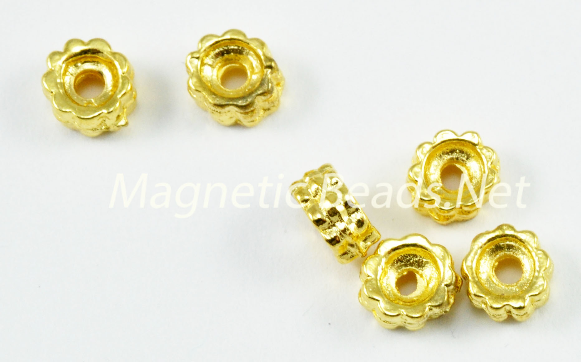 Metal Findings/Spacers 6x3M Gold Roundel Spacer(F-64)