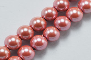 Magnetic Pearl Beads 6mm Round Med Pink (MPMP-206)