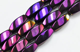 Magnetic Bead 5x12mm Purple Rainbow Twist (M-601-PR)