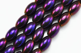 Magnetic Bead 5x8mm Purple Rainbow Rice (M-502-PR)