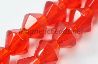 Glass Bead 6mm Bi-Cone Siam (GBSIAM-06)