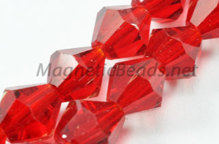 Glass Bead 6m Bi-Cone Ruby Red (GBRUBY-06)