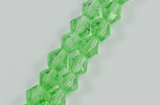 Glass Bead Bi-Cone Lite Green 6mm (GBLGRN-06)