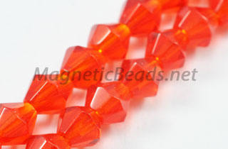 Glass Bead 4mm Bi-Cone Siam (GBSIAM-04)