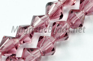 Glass Bead 4mm Bi-Cone Lite Amethyst (GBLA-04)