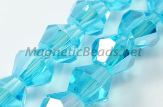 Glass Bead 6m Bi-Cone Aqua AB (GBAQ-AB-6M)