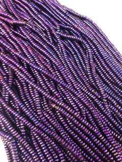 Magnetic Bead 4mm Purple Rainbow Roundel (M-09-PR)