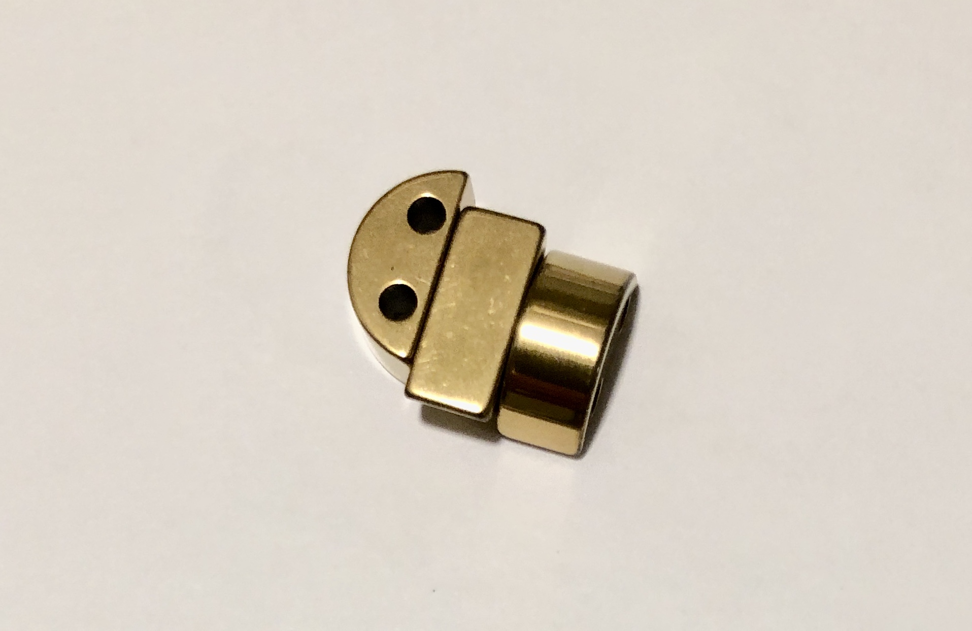 Magnetic Bead 6X13mm 2 Hole-Semi Circle-Gold (MHC-106-G)
