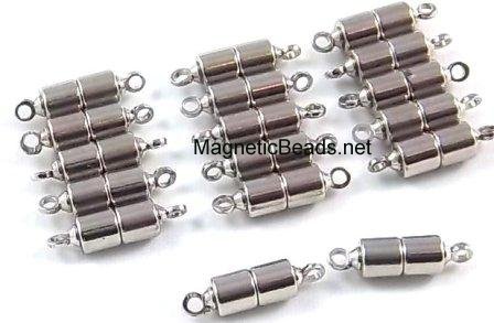 Magnetic Clasp Silver with Loops (MCSL-6) 6x6 mm