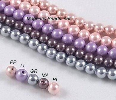 (MP-4) 4mm Magnetic Pearl Beads