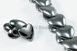 Magnetic Bead 12mm Puffed Heart Veritcal Hole (M-901)