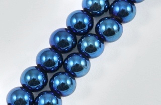 Magnetic Bead 5mm Iridescent Blue Round (M-205-B)