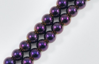 Magnetic Bead 5mm Purple Rainbow Round (M-205-PR)