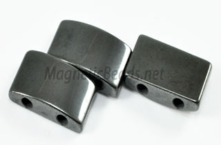 Magnetic Bead 10x20mm 2 Holed Semi Circle Spacer (MHC-107)