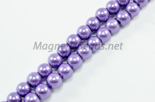 Magnetic Pearl Beads 4mm Round Purple (MPPUR-204)