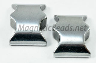 Magnetic Bead 2 Hole Batman Silver Spacer (MBAT-S)