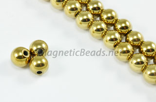 Magnetic Beads 6 mm Gold Round (M-202-G)