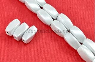 Magnetic Pearl Beads 5x12mm White Twist (MPW-601)