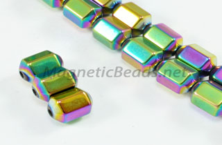 Magnetic Bead 5x8mm 6 Sided Rainbow Drum (M-103-R)