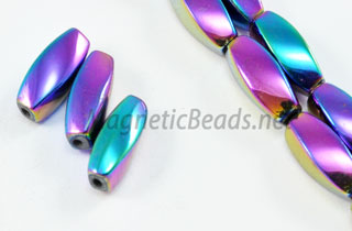 Magnetic Bead 5x12mm Rainbow Twist (M-601-R)