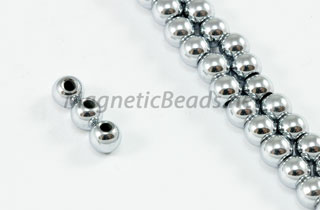 Magnetic Beads 4mm Silver Round (M-201-S)