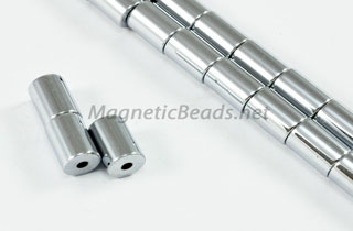 Magnetic Bead 5x8mm Silver Tube (M-402-S)