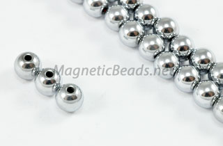 Magnetic Beads 6mm Silver Round (M-202-S)