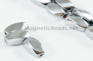 Magnetic Bead 6x12mm Silver Twist (M-602-S)