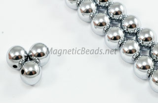 Magnetic Beads 8mm Silver Round (M-208-S)