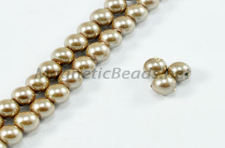 Magnetic Pearl Beads 4mm Round Lite Taupe (MPTA-204)