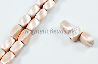 Magnetic Pearl Beads 4x7mm Twist Pink (MP-509-P)