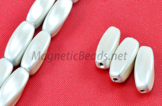 Magnetic Pearl Beads 5x12mm Creamy White Twist (MPW-601-C)