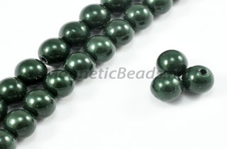 Magnetic Pearl Beads 6mm Emerald Green (MPEG-06)