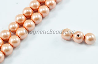 Magnetic Pearl Beads 6mm Round Lite Pink (MPLP-206)