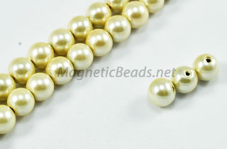 Magnetic Pearl Beads 6mm Golden White (MPW-206GW)