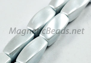 Triple Power Magnetic Twist Bead White Pearl 5x12mm (PMPW-601)